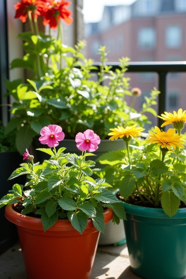 year round vibrant balcony garden