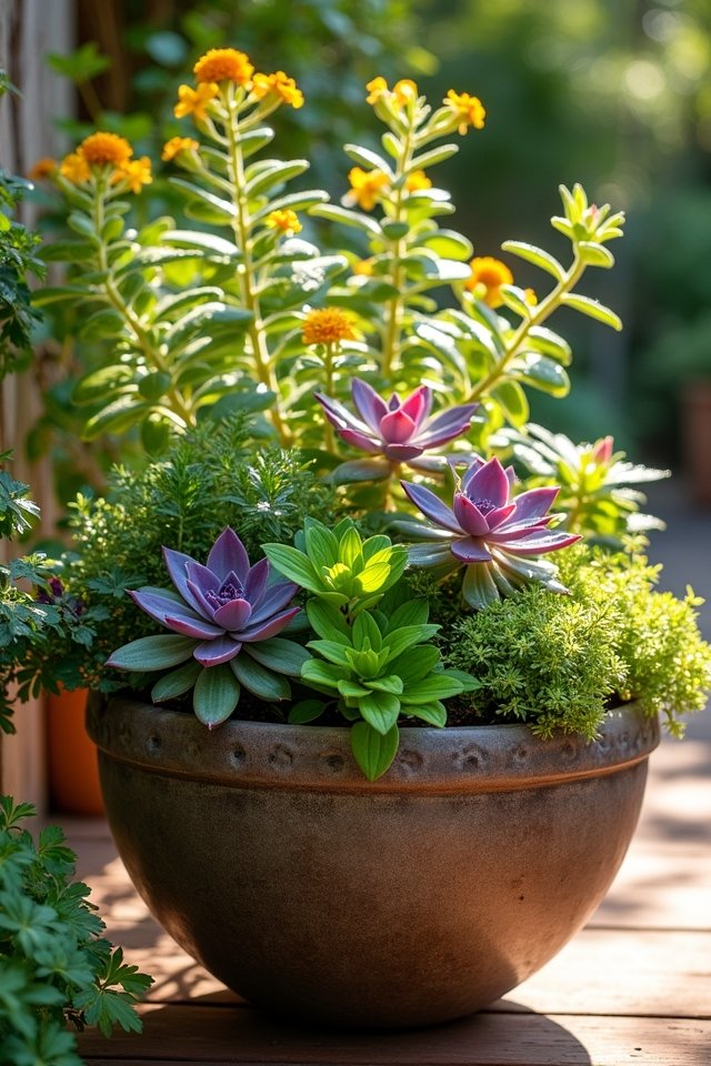 year round vibrant patio plants